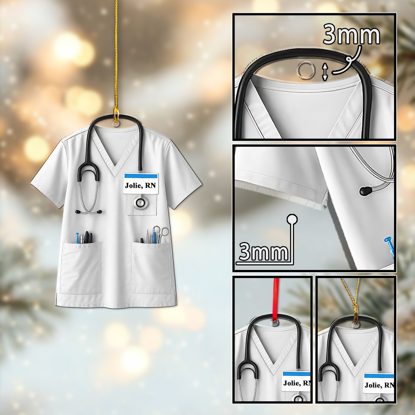 Never Underestimate The Difference You’ve Made Nurse Ornament, Retired Nurse Christmas Ornament, RN Retirement Gift, Holiday Keepsake for Retired Nurse