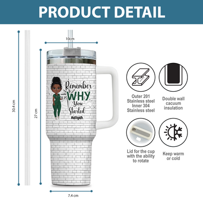 Remember Why You Started Nurse 40oz Tumbler