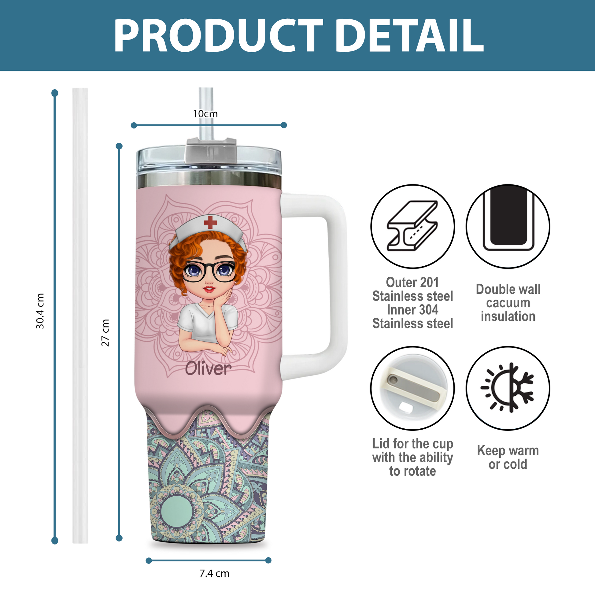 Calm Down I’ve Done This On A Mannequin Nurse 40oz Tumbler, Funny Nurse Gift, Christmas Gift for RN, Nursing Student Travel Cup