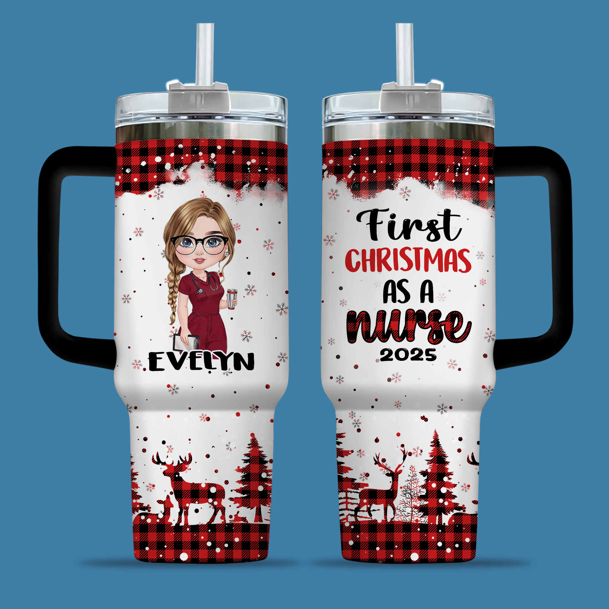 First Christmas As A Nurse 40oz Tumbler