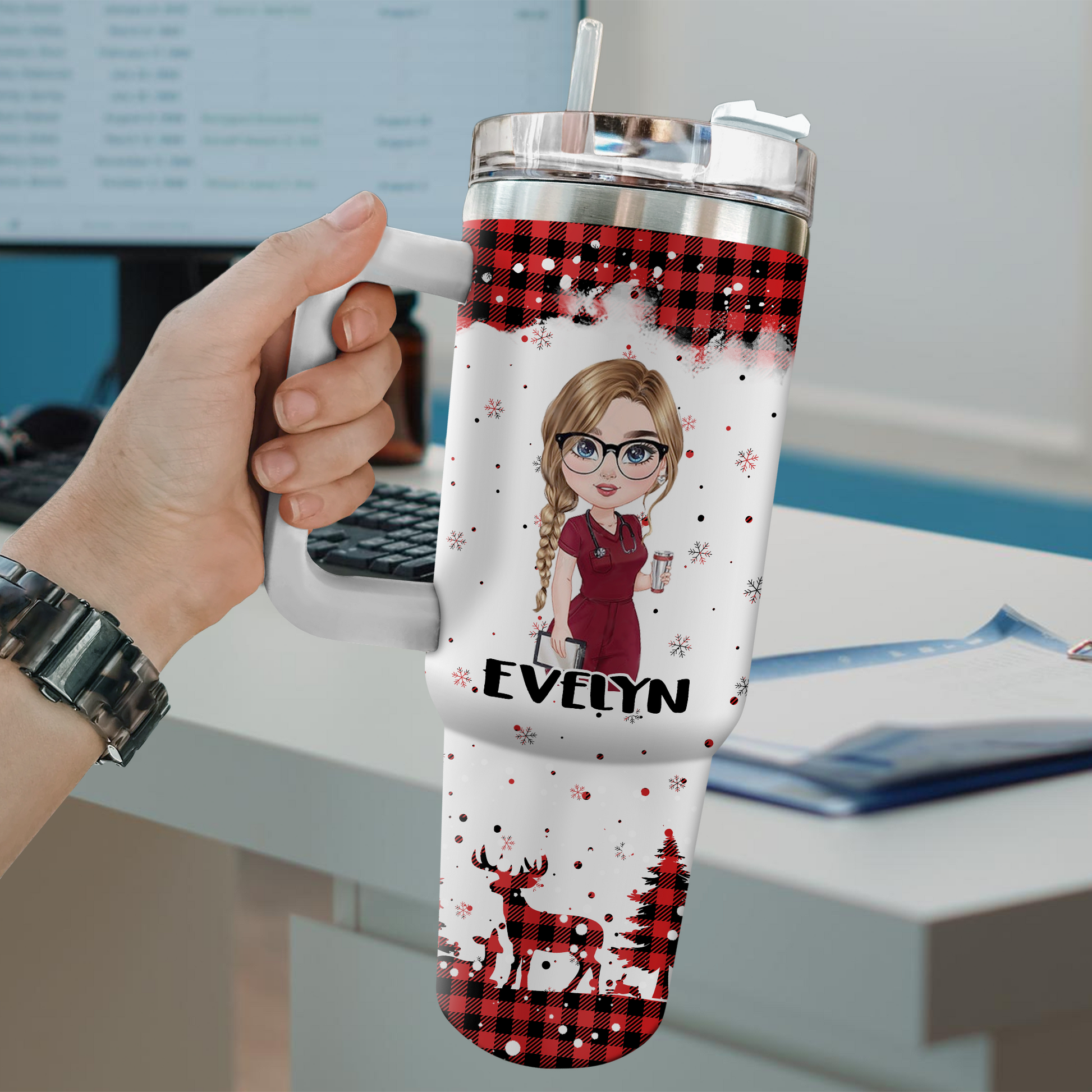 First Christmas As A Nurse 40oz Tumbler