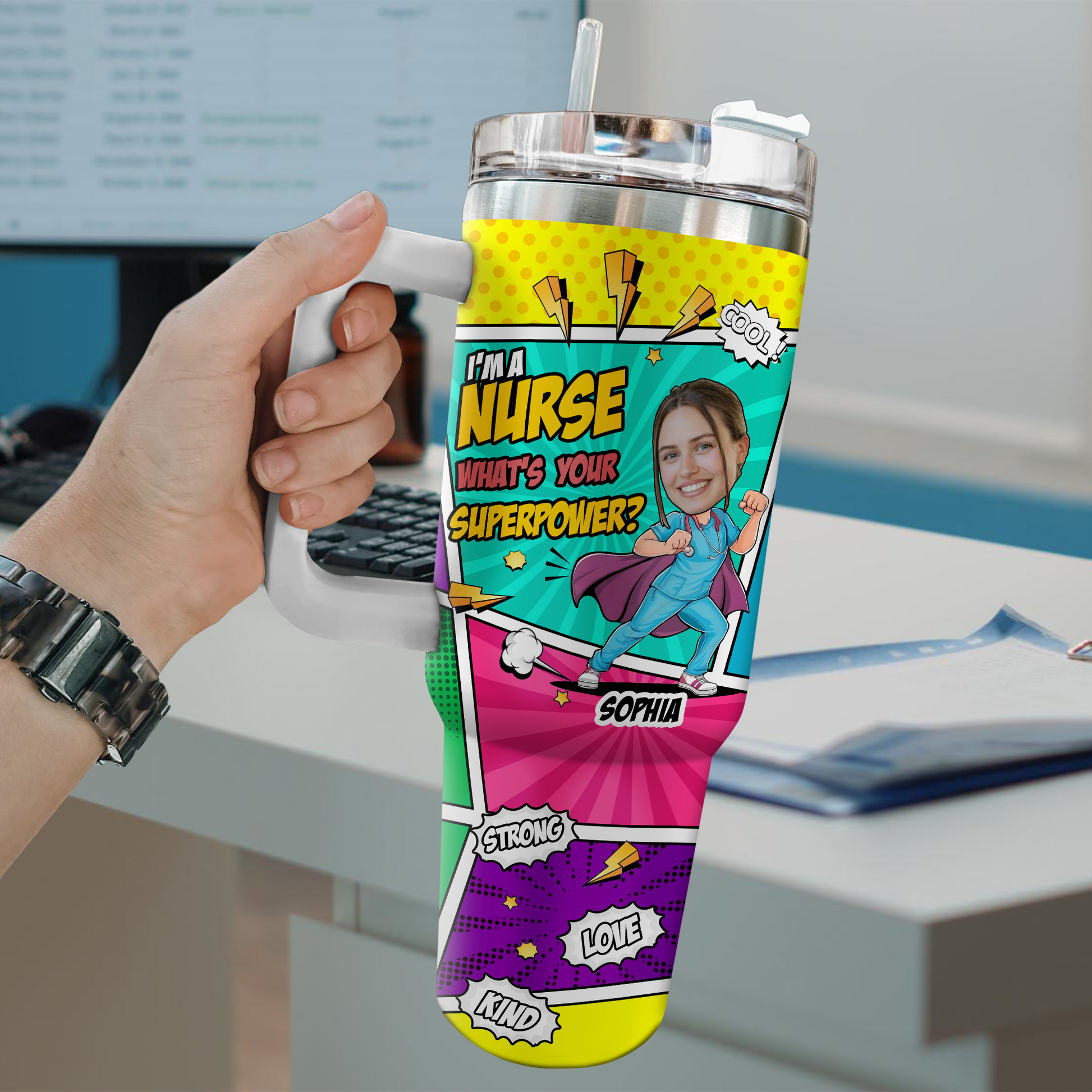 Im A Nurse Whats Your Superpower 40oz Tumbler