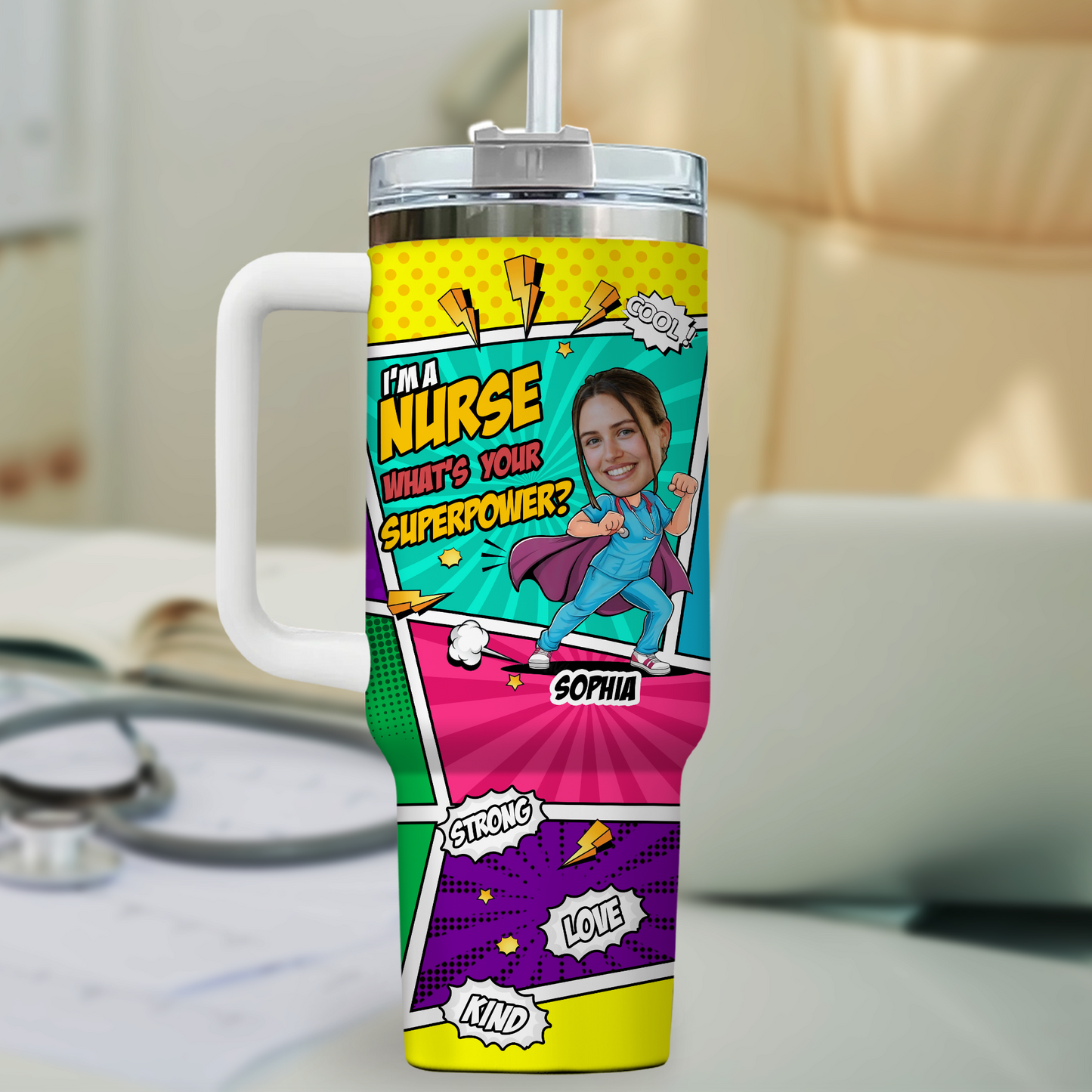 Im A Nurse Whats Your Superpower 40oz Tumbler