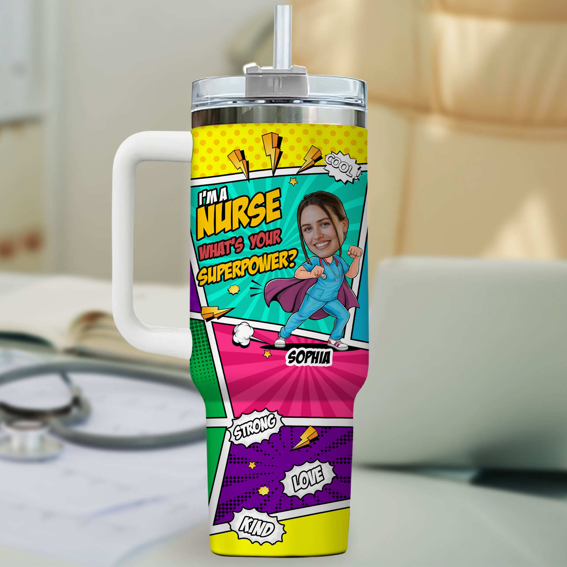 Im A Nurse Whats Your Superpower 40oz Tumbler