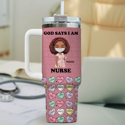 God Says I Am 40oz Tumbler