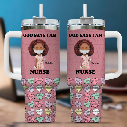 God Says I Am 40oz Tumbler