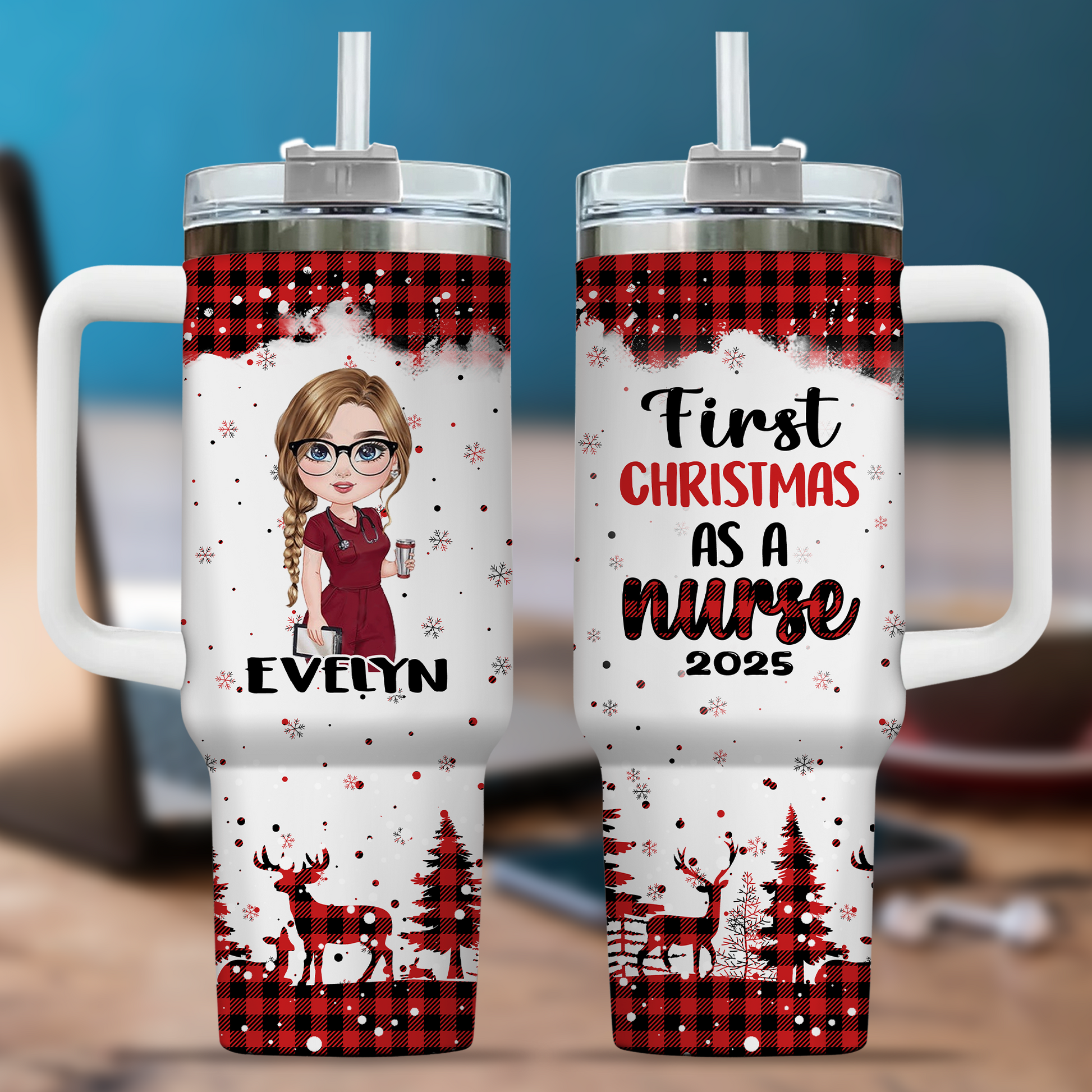 First Christmas As A Nurse 40oz Tumbler
