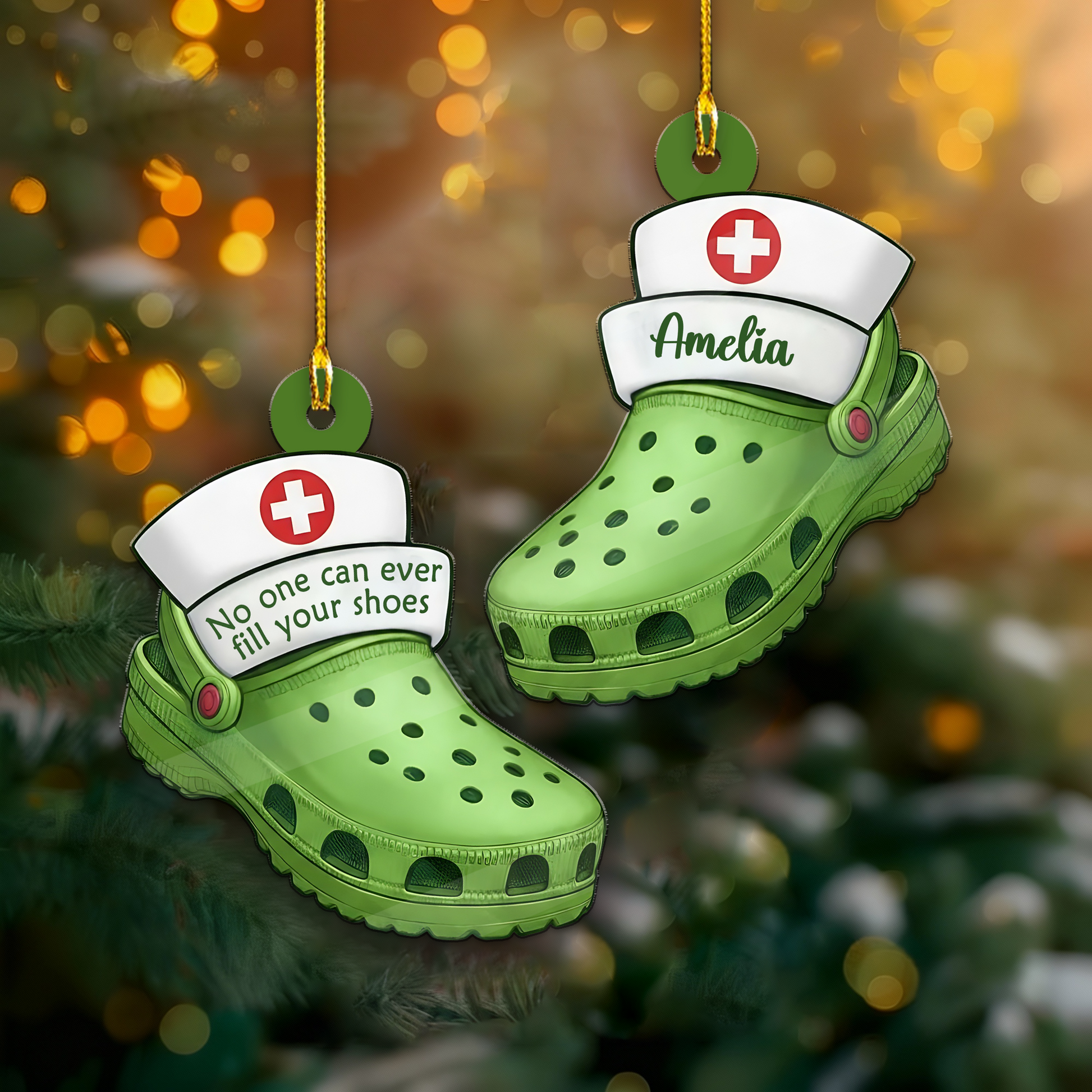 No One Can Ever Fill Your Shoes Retired Nurse Work Besties Ornament