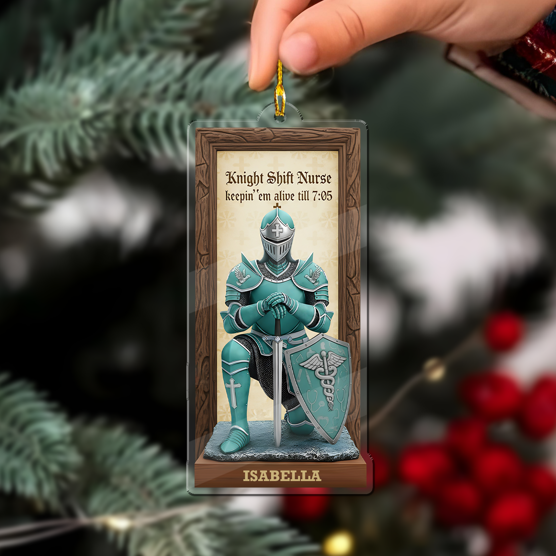 Night Shift Nurse Ornament -Nurse Retirement Ornament, Retired Nurse Christmas Gift, RN Retirement Keepsake,  Holiday Gift for Retired Nurse