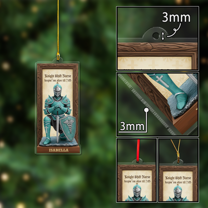 Night Shift Nurse Ornament -Nurse Retirement Ornament, Retired Nurse Christmas Gift, RN Retirement Keepsake,  Holiday Gift for Retired Nurse