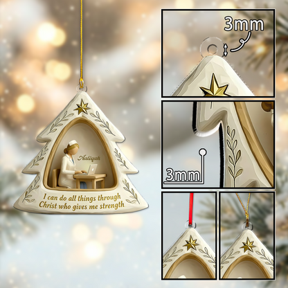 I Can Do All Things Jesus Nurse 3D Effect Ornament