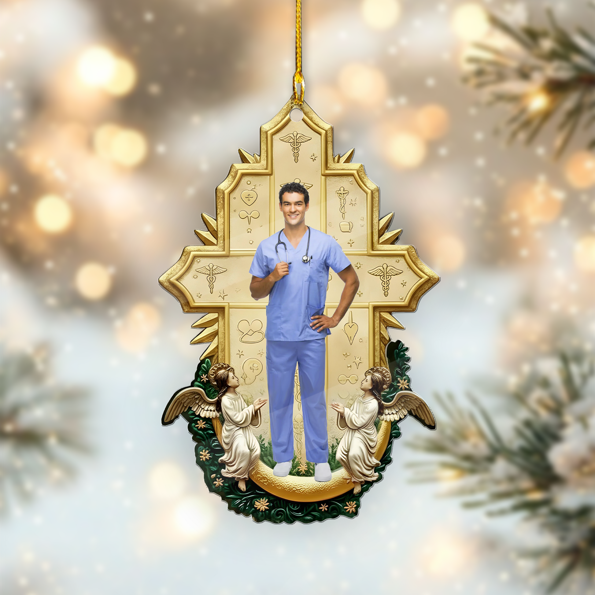 Nurse Cross Angel Ornament