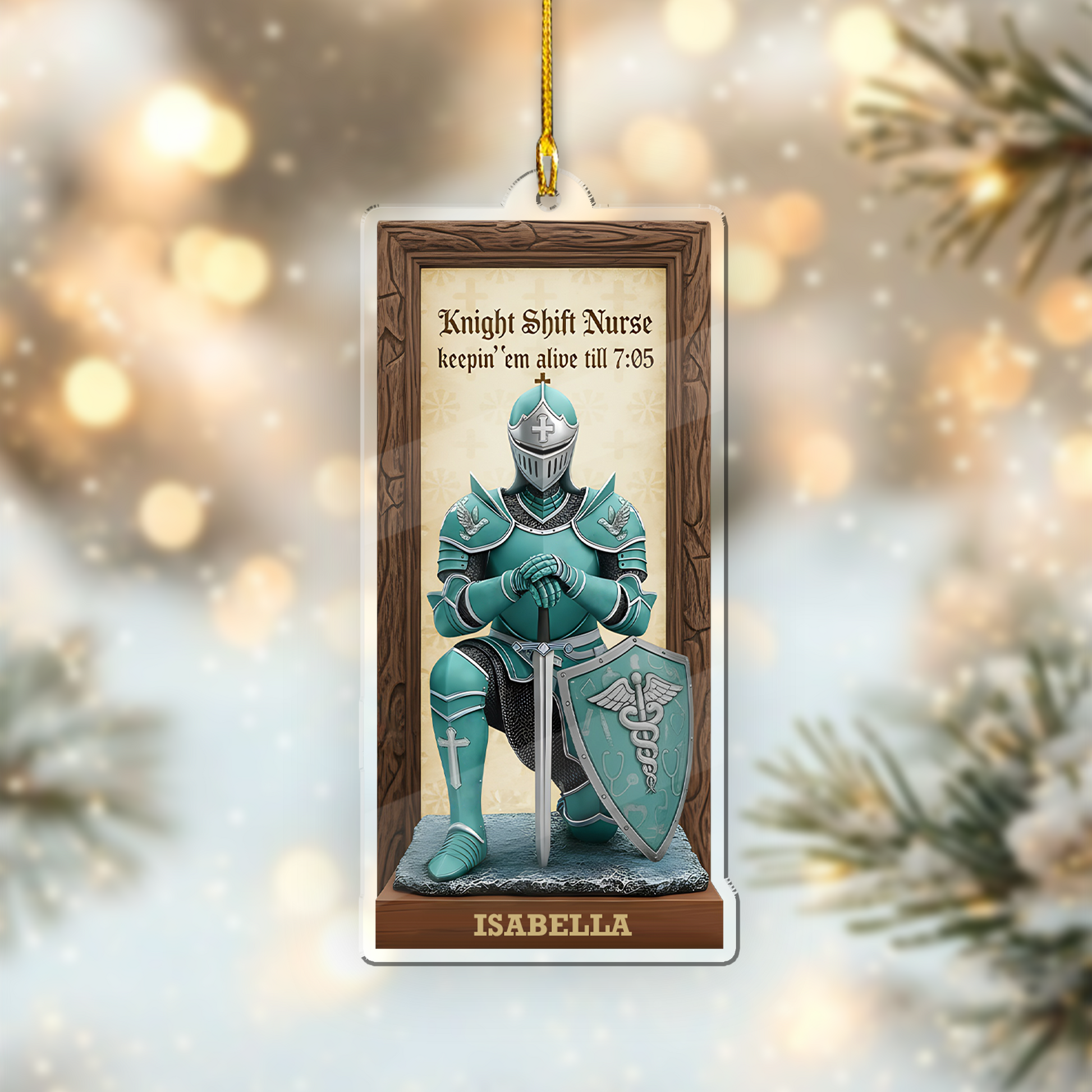 Night Shift Nurse Ornament -Nurse Retirement Ornament, Retired Nurse Christmas Gift, RN Retirement Keepsake,  Holiday Gift for Retired Nurse