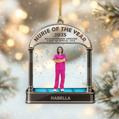 Nurses Of The Year 2025 3D Effect Ornament