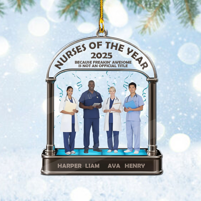 Nurses Of The Year 2025 3D Effect Ornament