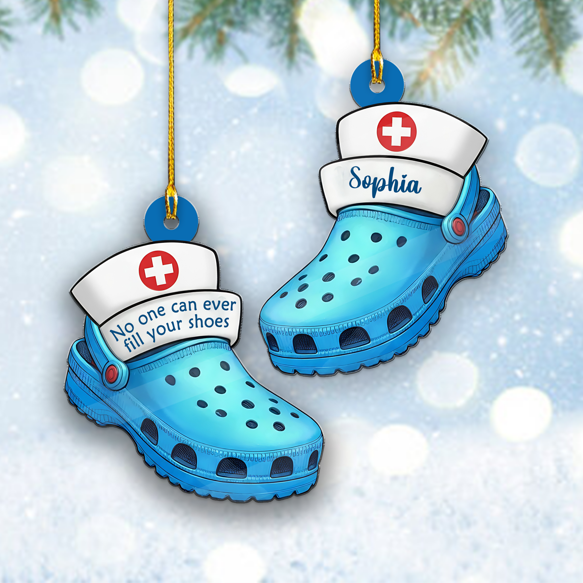 No One Can Ever Fill Your Shoes Retired Nurse Work Besties Ornament