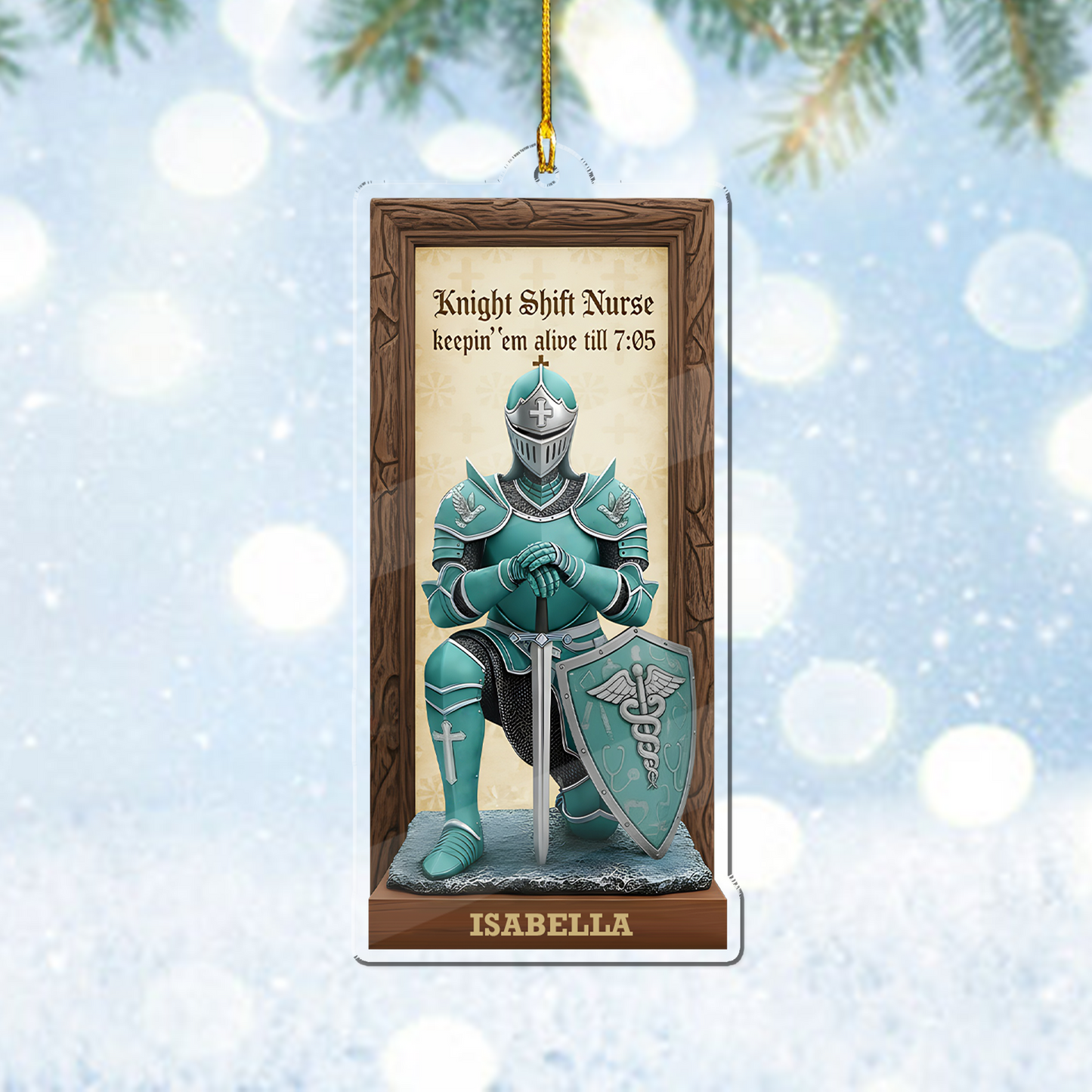 Night Shift Nurse Ornament -Nurse Retirement Ornament, Retired Nurse Christmas Gift, RN Retirement Keepsake,  Holiday Gift for Retired Nurse