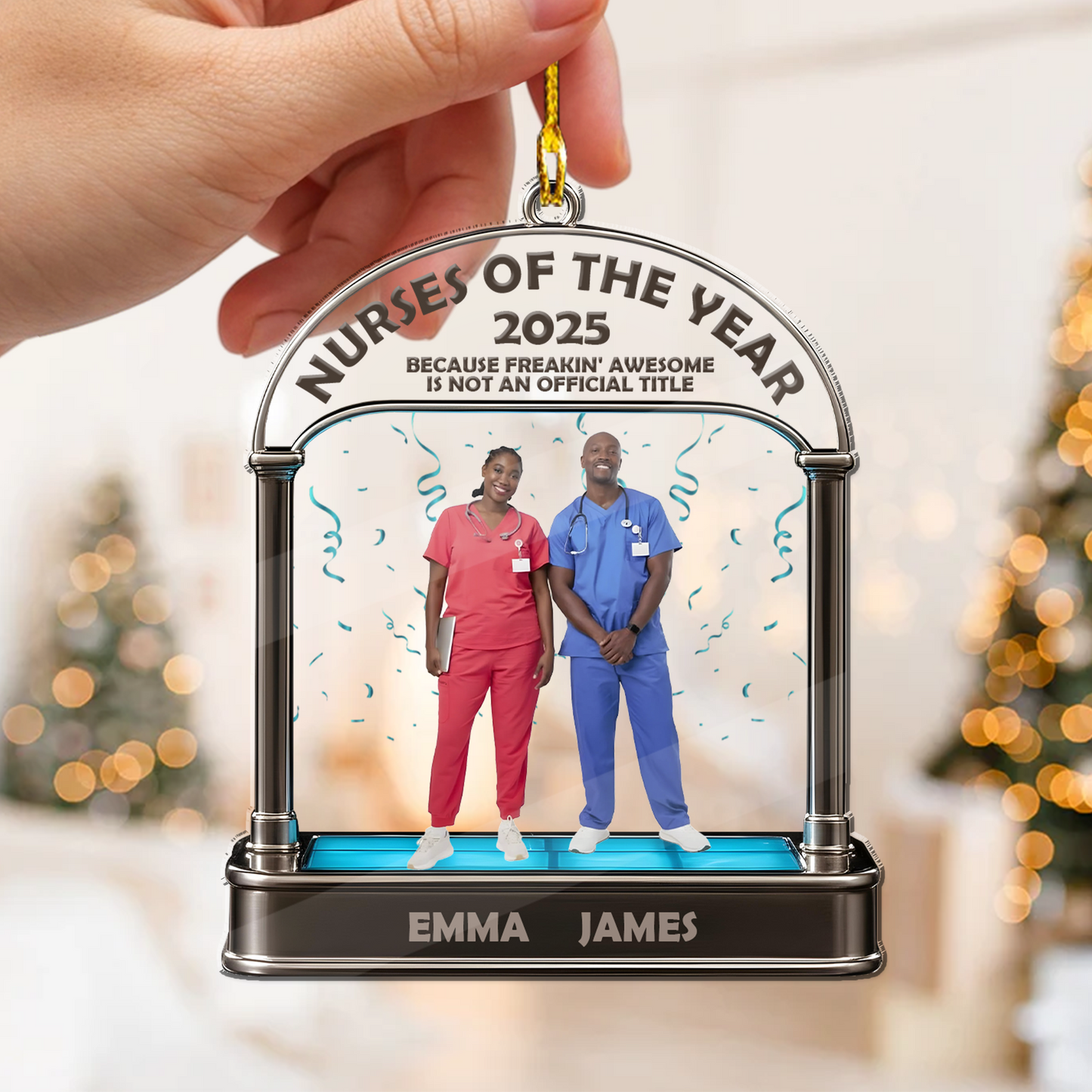 Nurses Of The Year 2025 3D Effect Ornament