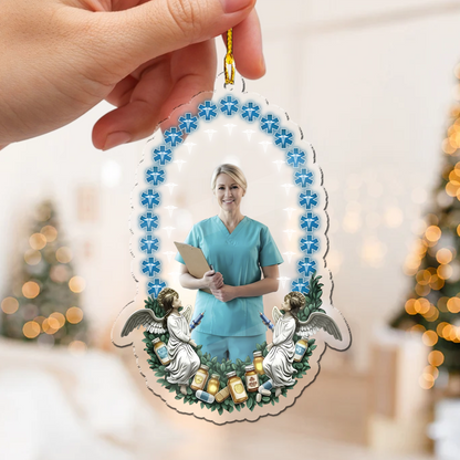 Nurse Jesus Ornament, Nurse Retirement Gift, Christian RN Ornament, Faith-Based Gift for Retired Nurse, Nursing Appreciation Keepsake