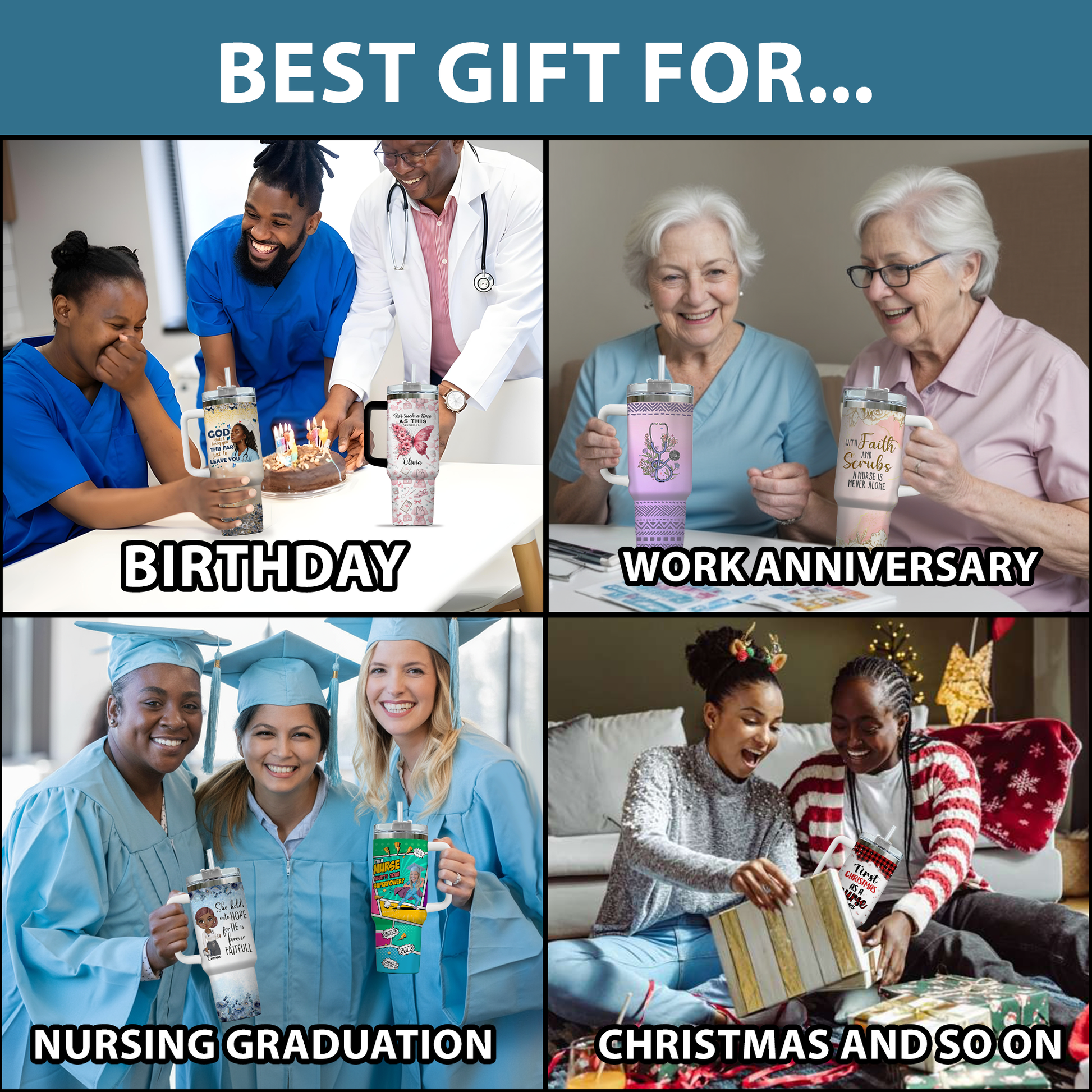 US Flag Nurse 40oz Tumbler