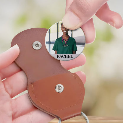 And God Said Let There Be Nurses Pocket Hug Keyring