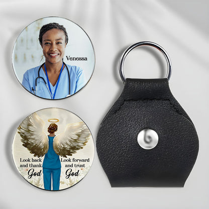 Look Forward And Trust God Nurse Pocket Hug Keyring