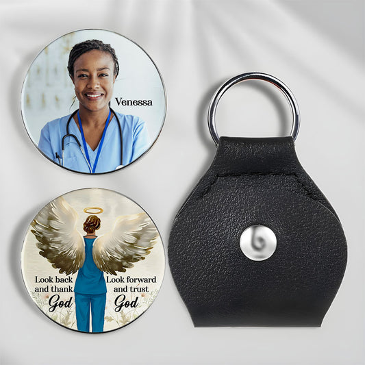 Look Forward And Trust God Nurse Pocket Hug Keyring