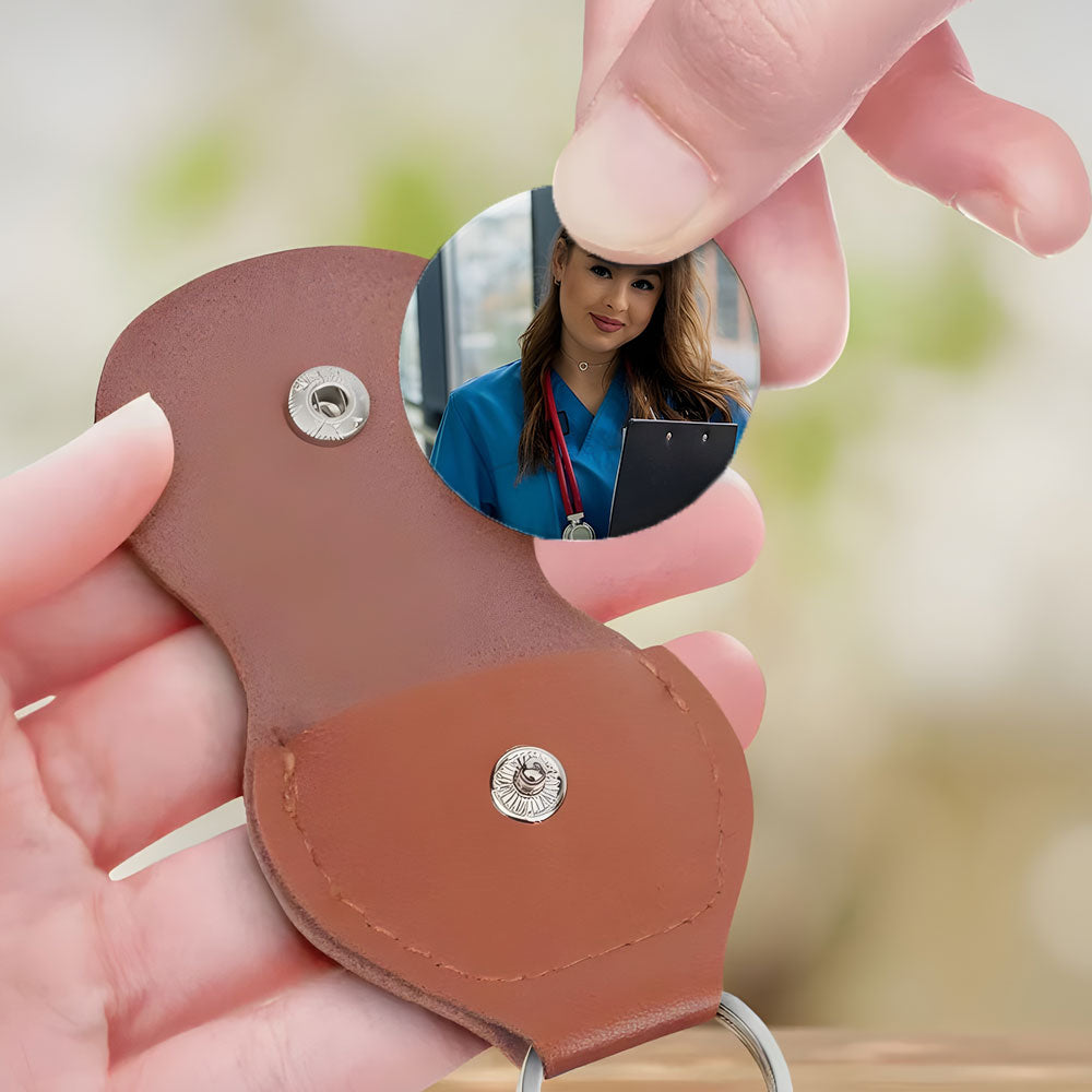 Nurse Definition Pocket Hug Keyring - Personalized Nurse Keychain, Custom Stainless Steel Gift for RN, Nurse Appreciation or Christmas Gift