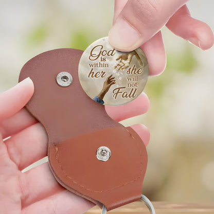 God Is Within Her She Will Not Fall Pockey Hug Keyring