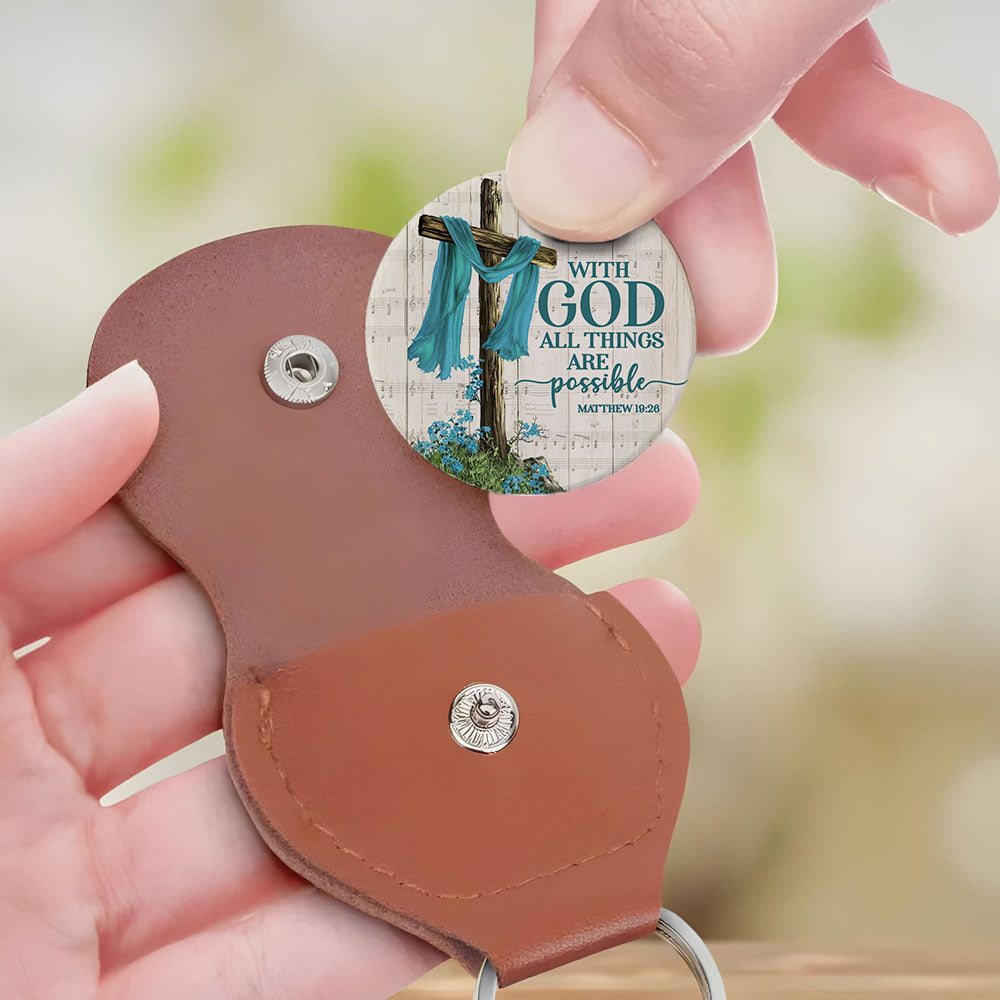 With God All Things Are Possible Nurse Future Nurse Pocket Hug Keyring