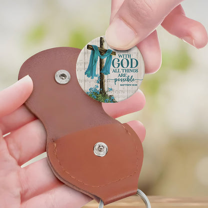 With God All Things Are Possible Nurse Future Nurse Pocket Hug Keyring