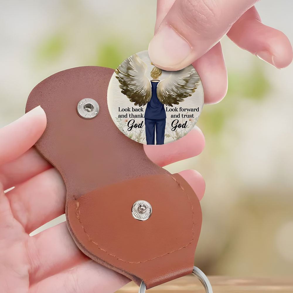 Look Forward And Trust God Nurse Pocket Hug Keyring
