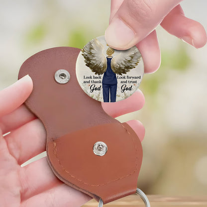 Look Forward And Trust God Nurse Pocket Hug Keyring