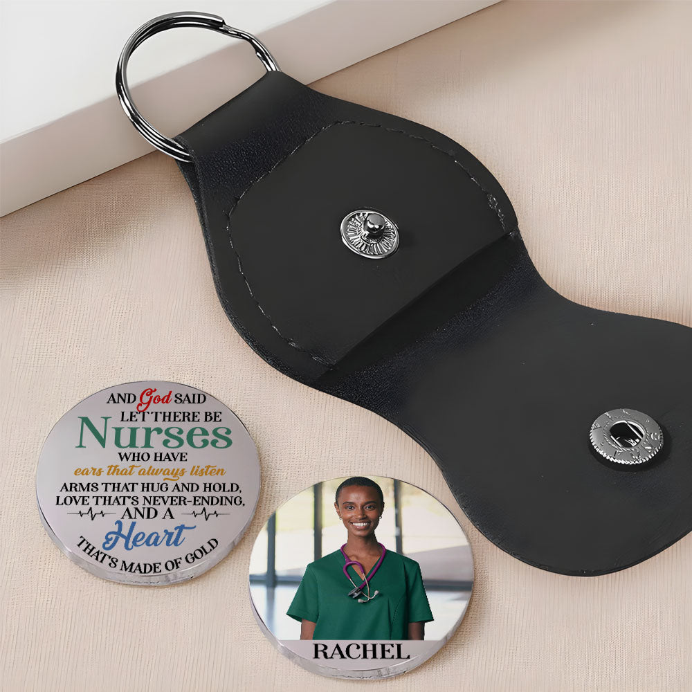 And God Said Let There Be Nurses Pocket Hug Keyring