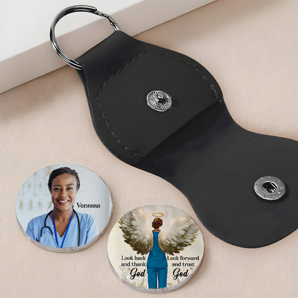 Look Forward And Trust God Nurse Pocket Hug Keyring