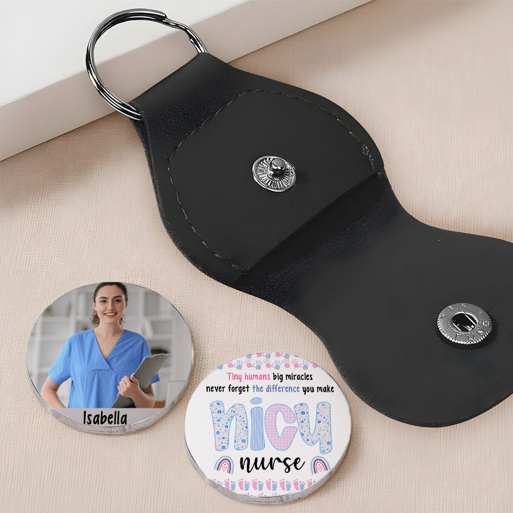 Never Forget The Difference You Make NICU Nurse Pocket Hug Keyring