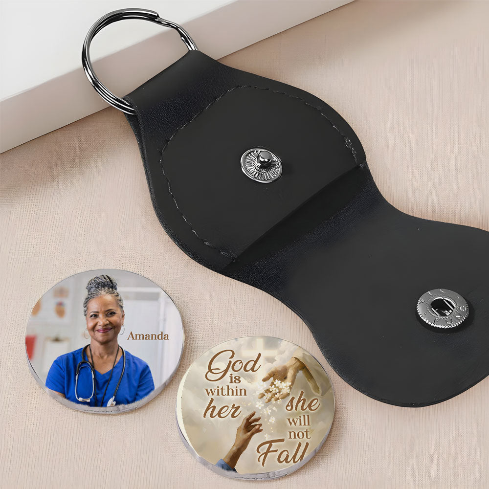 God Is Within Her She Will Not Fall Pockey Hug Keyring