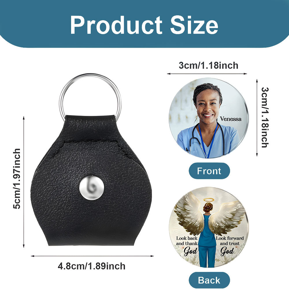 Look Forward And Trust God Nurse Pocket Hug Keyring