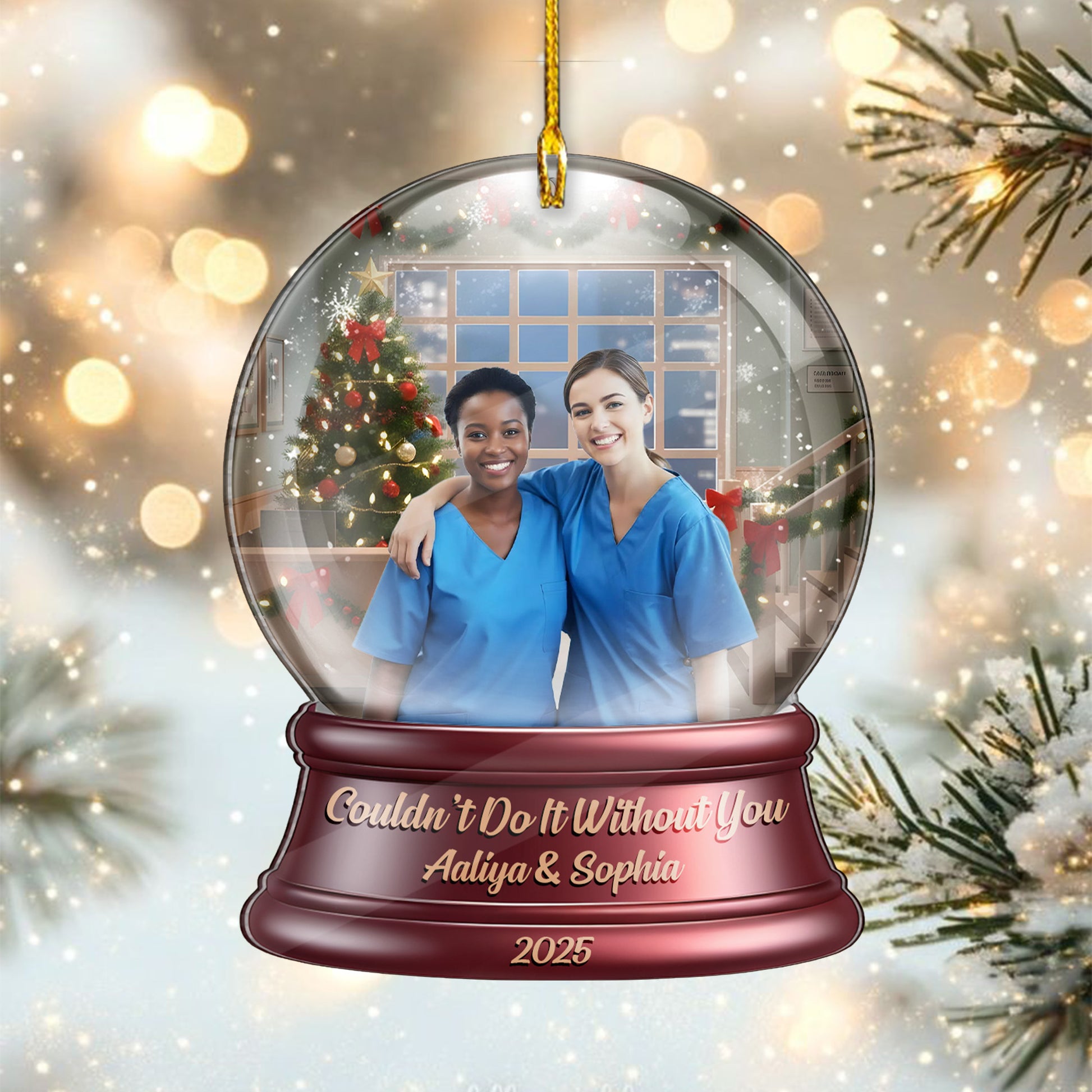 Couldnt Do It Without You Nurse Bestie Acrylic Ornament