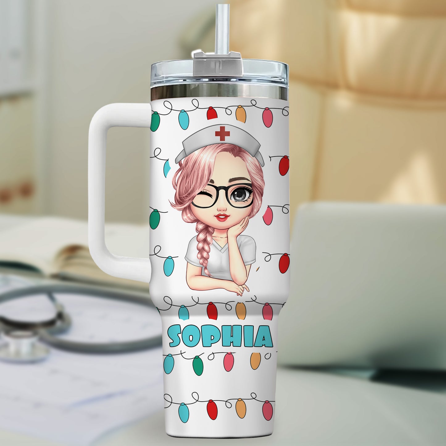 12 Days Of Nursing Nurse Christmas 40oz Tumbler