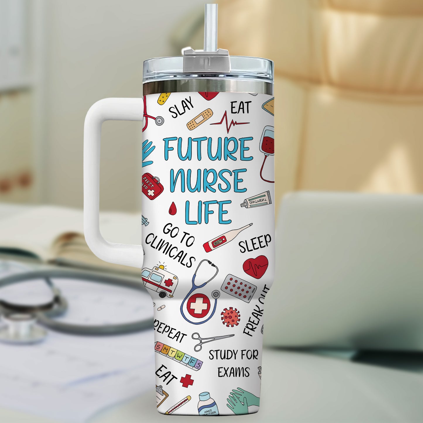 Eat Sleep Nurse Nursing Student Future Nurse 40oz Tumbler