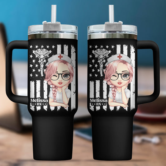 US Flag Nurse 40oz Tumbler
