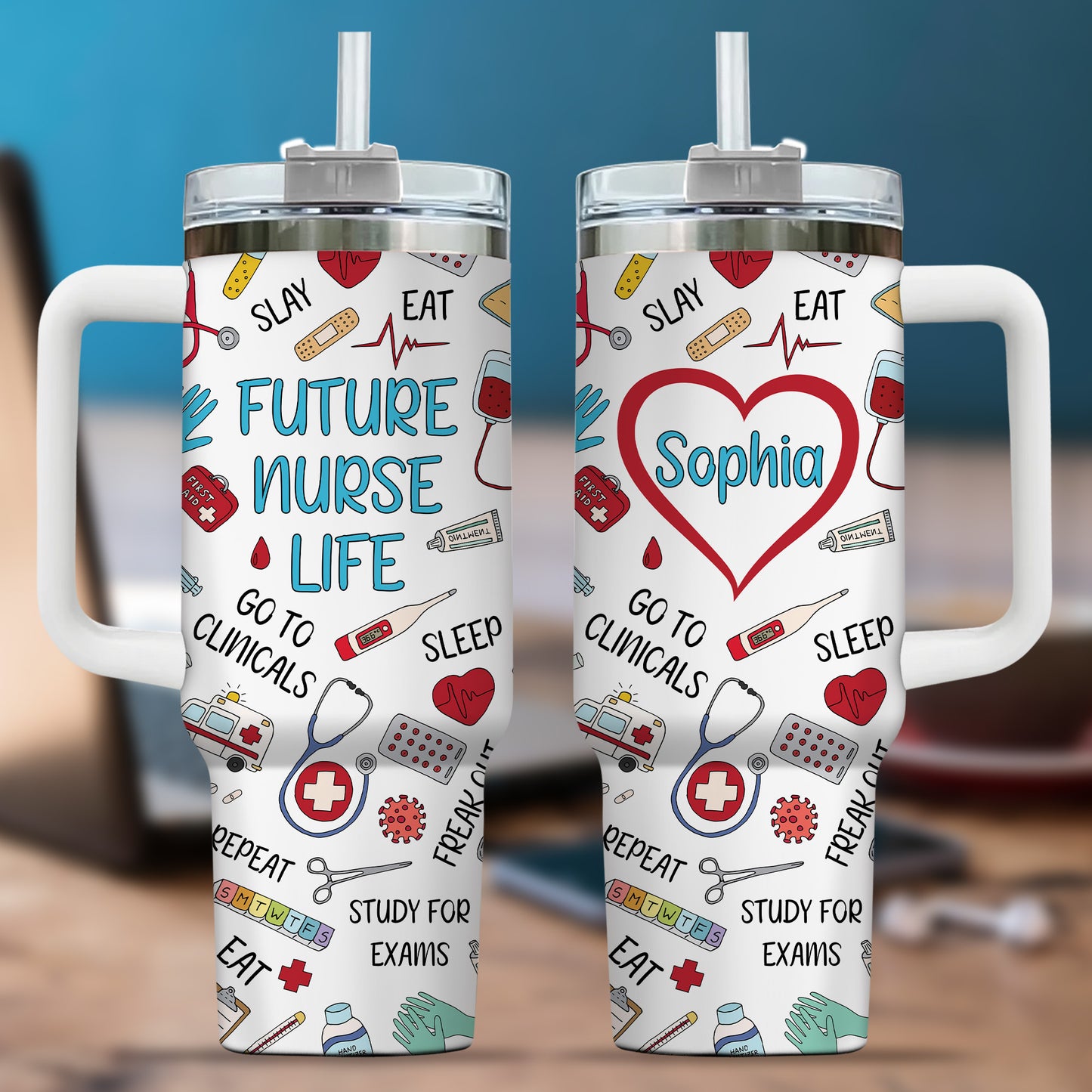 Eat Sleep Nurse Nursing Student Future Nurse 40oz Tumbler