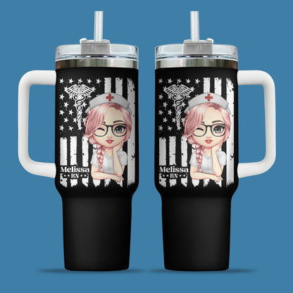 US Flag Nurse 40oz Tumbler