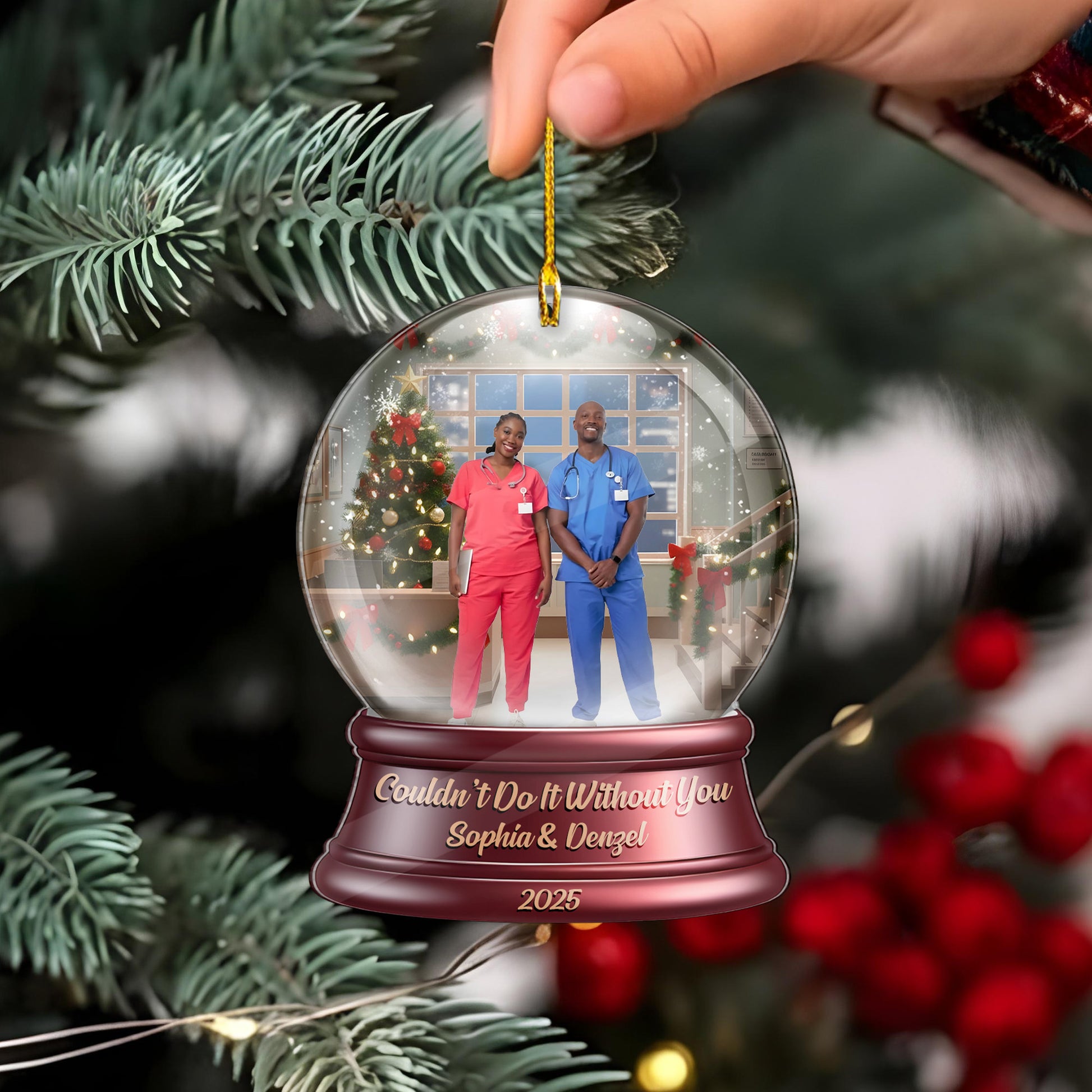 Couldnt Do It Without You Nurse Bestie Acrylic Ornament