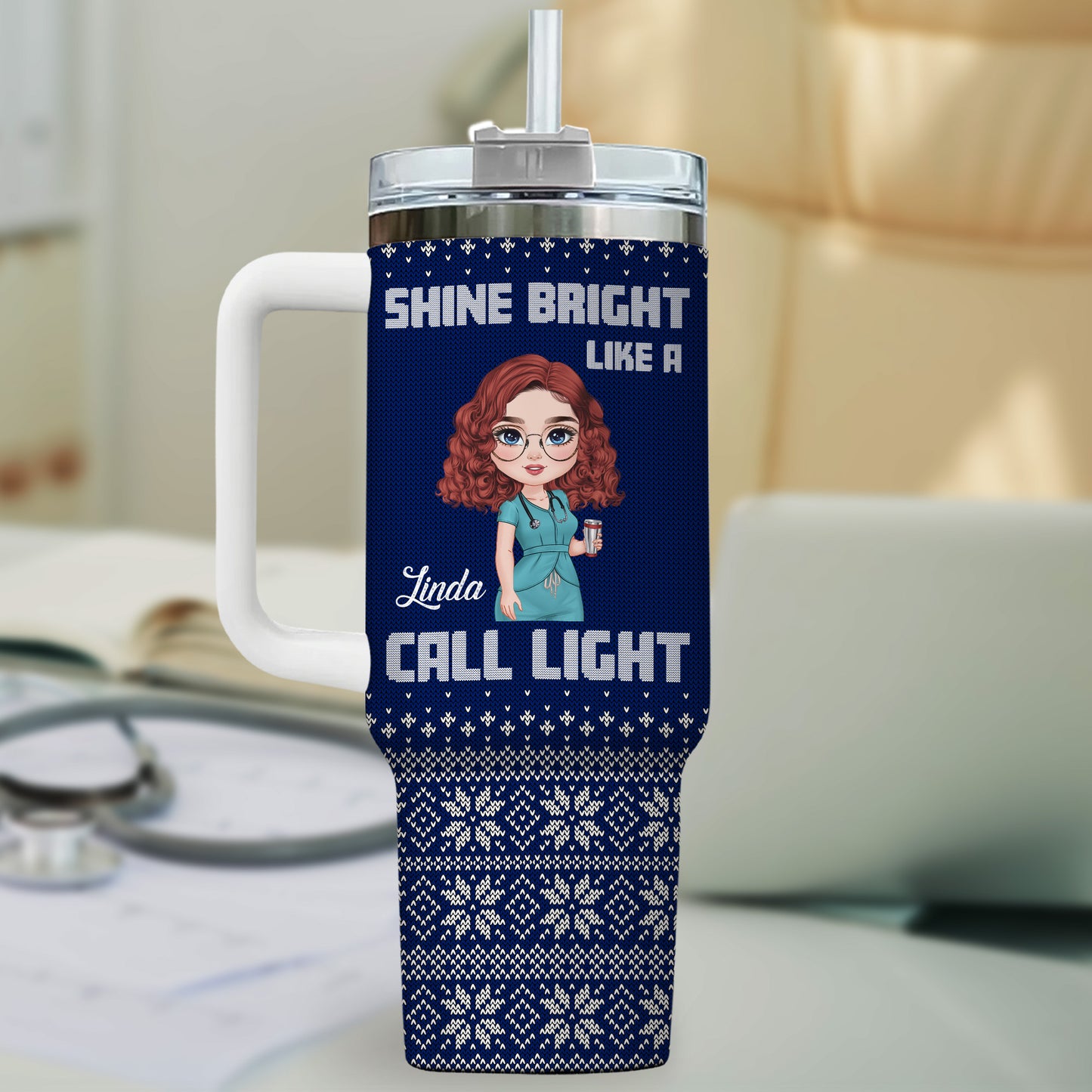Shine Bright Like A Call Light Nurse 40oz Tumbler