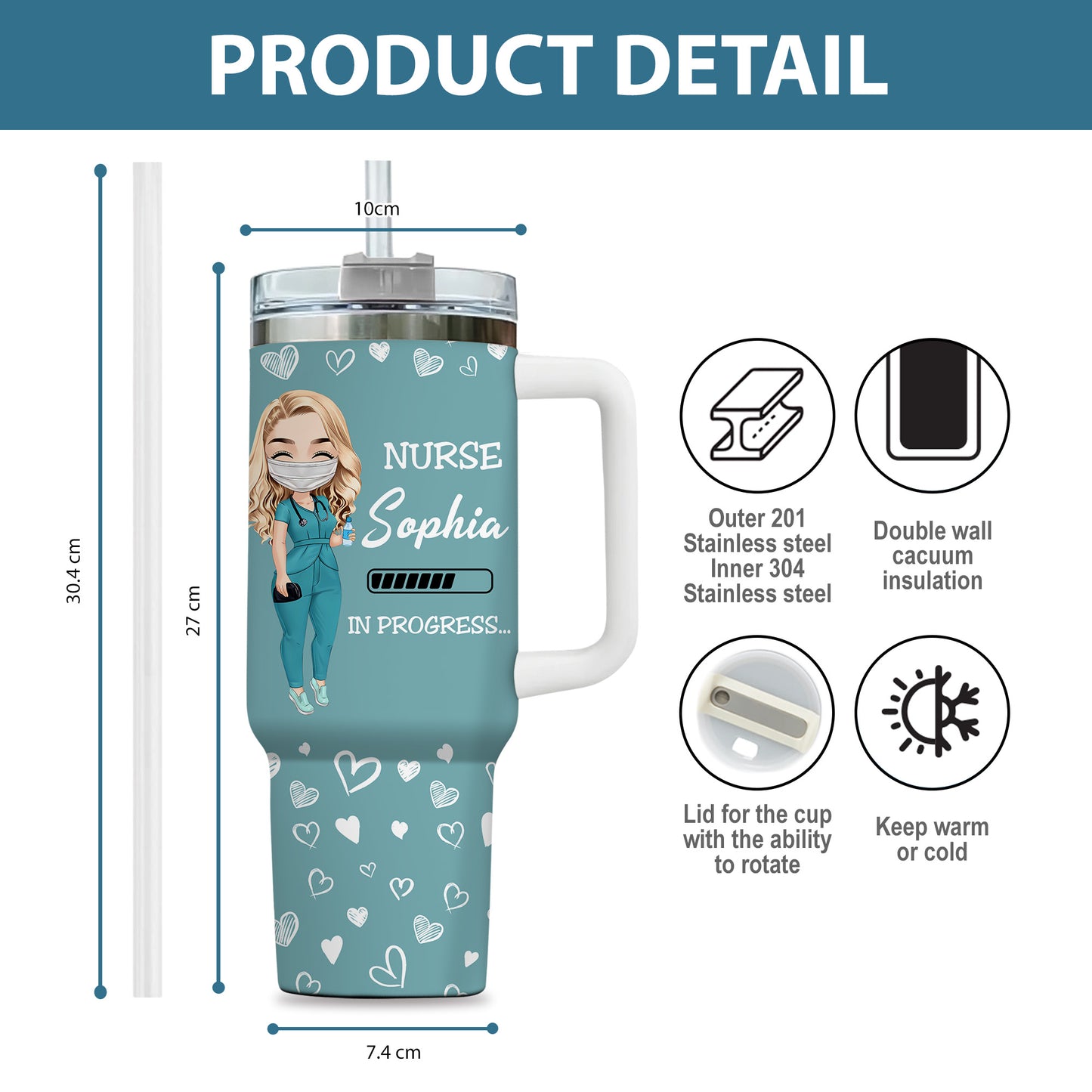 Nurse In Progress Future Nurse 40oz Tumbler