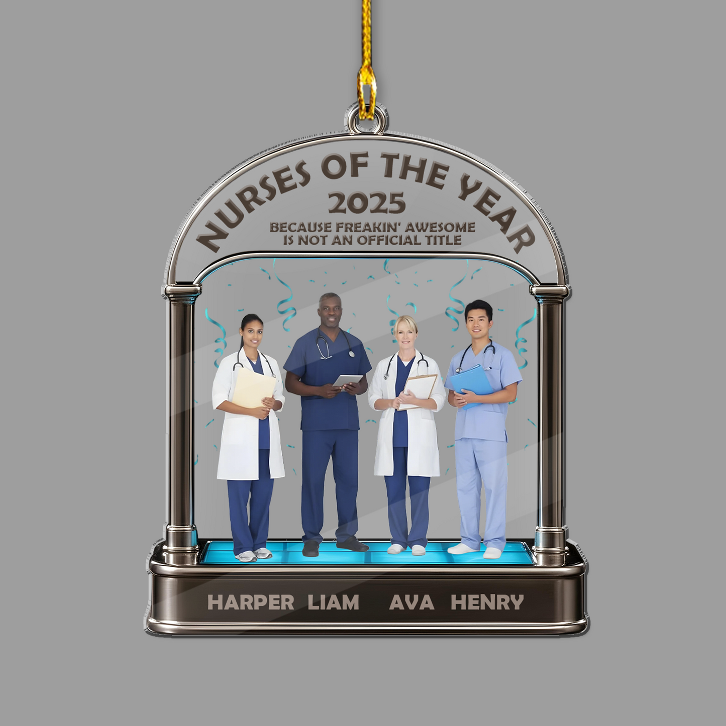 Nurses Of The Year 2025 3D Effect Ornament